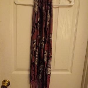 Purple scarf with flowers